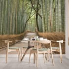 Miniatura fototapety Ścieżka w lesie bambusowym we wnętrzu kuchni