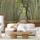 Miniatura fototapety Ścieżka w lesie bambusowym we wnętrzu salonu