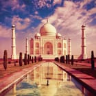 Miniatura fototapety Taj Mahal z odbiciem w wodzie