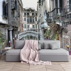 Miniatura fototapety Kanał w Wenecji z gondolą - aranżacja w salonie