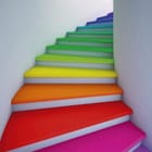 Miniatura fototapety Kolorowe schody w korytarzu