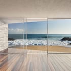 Miniatura fototapety Widok na ocean przez okno
