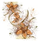 Miniatura fototapety Abstrakcyjne Lilie w Brązach