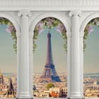 Miniatura fototapety Panorama z wieżą Eiffla