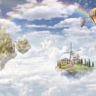 Miniatura fototapety Latające wyspy z zamkiem