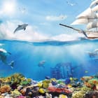 Miniatura fototapety Statek żaglowy na oceanie