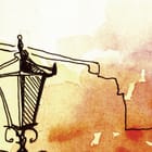 Miniatura fototapety Taras z latarniami i stolikiem fragment #2