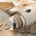 Miniatura fototapety Lilie i ornamenty roślinne - realne zdjęcie w rolce