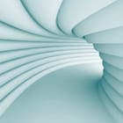 Miniatura fototapety Zakrzywione ściany tunelu 3D