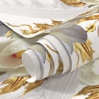 Miniatura fototapety Magnolie na złotych gałęziach - realne zdjęcie w rolce