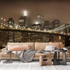 Miniatura fototapety Nocny Most z Wieżowcami we wnętrzu salonu