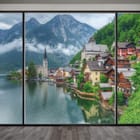 Miniatura fototapety Widok z okna na miasteczko
