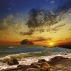 Miniatura fototapety Zachód słońca nad morzem