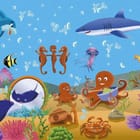 Miniatura fototapety Podwodna scena z morskimi zwierzętami