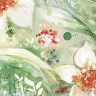 Miniatura fototapety Dziewczynka wśród kwiatów fragment #2