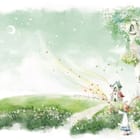 Miniatura fototapety Dziewczynka z Różdżką w Ogrodzie