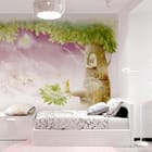 Miniatura fototapety Drzewo z domkiem w pniu we wnętrzu pokoju nastolatka