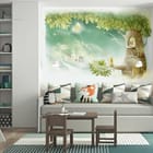 Miniatura fototapety Domek na drzewie z postaciami we wnętrzu pokoju nastolatka