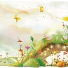 Miniatura fototapety Śpiący kot w bajkowym świecie