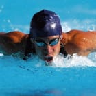 Miniatura fototapety Pływak w basenie podczas wyścigu