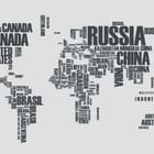 Miniatura fototapety Typograficzna Mapa Świata