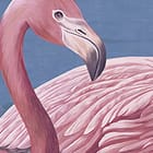 Miniatura fototapety Flamingi wśród kwitnących magnolii - realne zdjęcie w rolce
