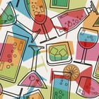 Miniatura fototapety Kolorowe szkice kieliszków i butelek