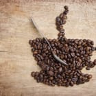 Miniatura fototapety Kawa w filiżance z ziaren