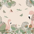 Miniatura fototapety Flamingi wśród zieleni