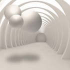 Miniatura fototapety Futurystyczny tunel z kulami