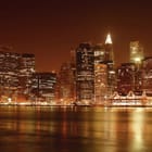 Miniatura fototapety Nocna panorama z wieżowcami