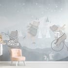 Miniatura fototapety Zimowe przygody trzech niedźwiedzi - aranżacja w pokoju dziecka