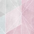 Miniatura fototapety Geometryczny wzór z pastelowych trójkątów - realne zdjęcie w rolce