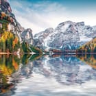 Miniatura fototapety Górski krajobraz z jeziorem