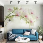 Miniatura fototapety Storczyki nad spokojną wodą we wnętrzu salonu