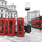 Miniatura fototapety Czerwone budki w Londynie