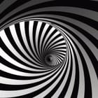 Miniatura fototapety Czarno-biały spiralny tunel