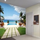 Miniatura fototapety Basen z widokiem na ocean - aranżacja w przedpokoju