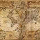 Miniatura fototapety Stara mapa świata z kontynentami