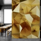 Miniatura fototapety Geometryczne złote kształty - aranżacja w kawiarni