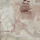 Miniatura fototapety Stara mapa świata z kontynentami - jakość wydruku i struktura materiału