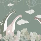 Miniatura fototapety Dinozaury wśród roślin