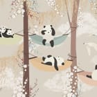 Miniatura fototapety Pandy w hamakach na drzewach