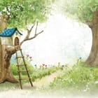 Miniatura fototapety Domek na drzewie z drabiną