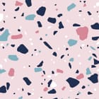 Miniatura fototapety Kolorowe terrazzo na różowym tle - realne zdjęcie w rolce