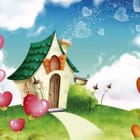 Miniatura fototapety Bajkowy domek na wzgórzu