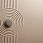 Miniatura fototapety Kamień na piasku z wzorami