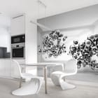 Miniatura fototapety Srebrne kule w minimalistycznym wnętrzu we wnętrzu kuchni