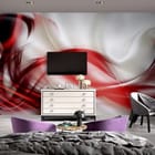 Miniatura fototapety Abstrakcyjne fale i linie we wnętrzu sypialni