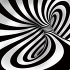 Miniatura fototapety Czarno-białe spiralne wzory 3D